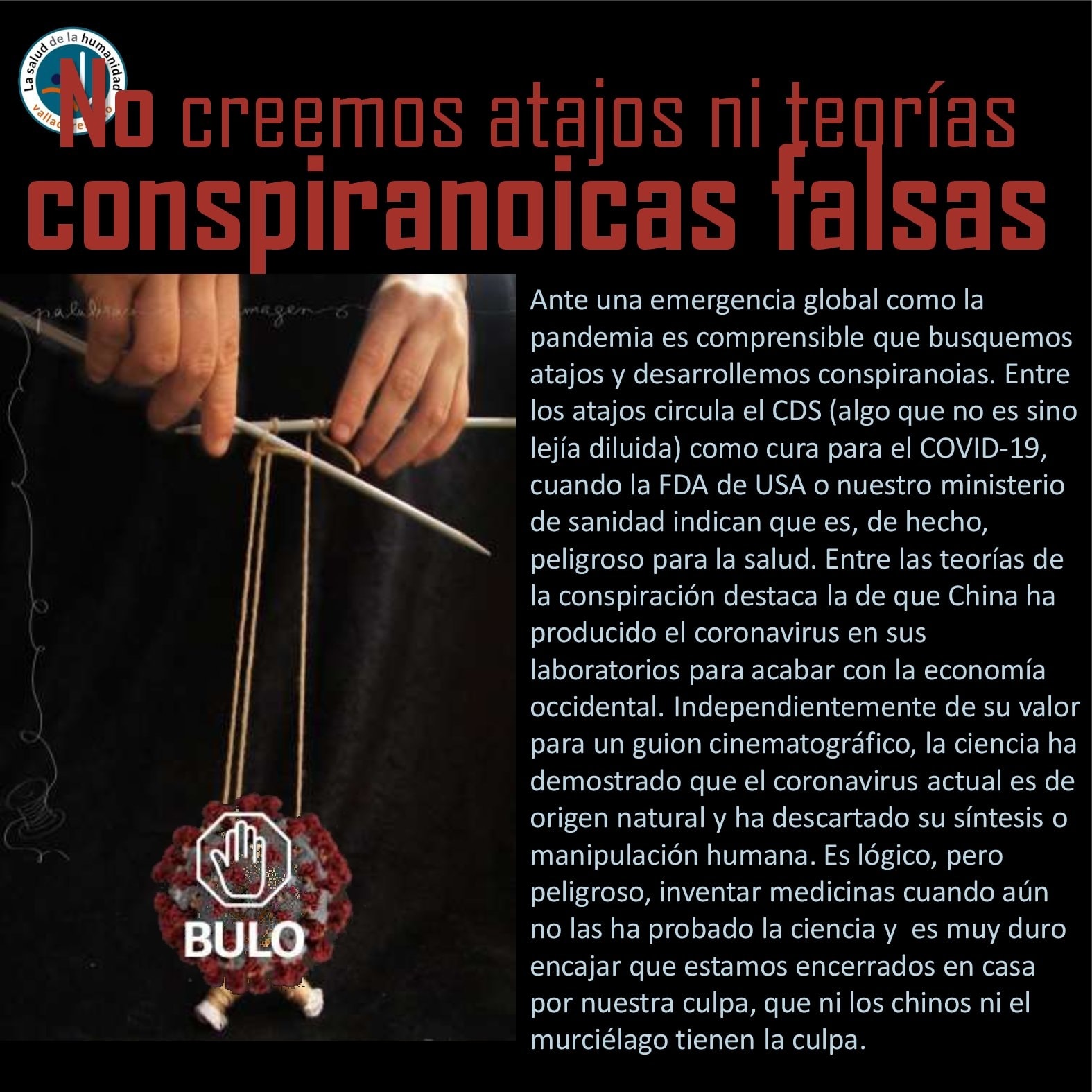 No creemos atajos ni teorías conspiranoicas falsas