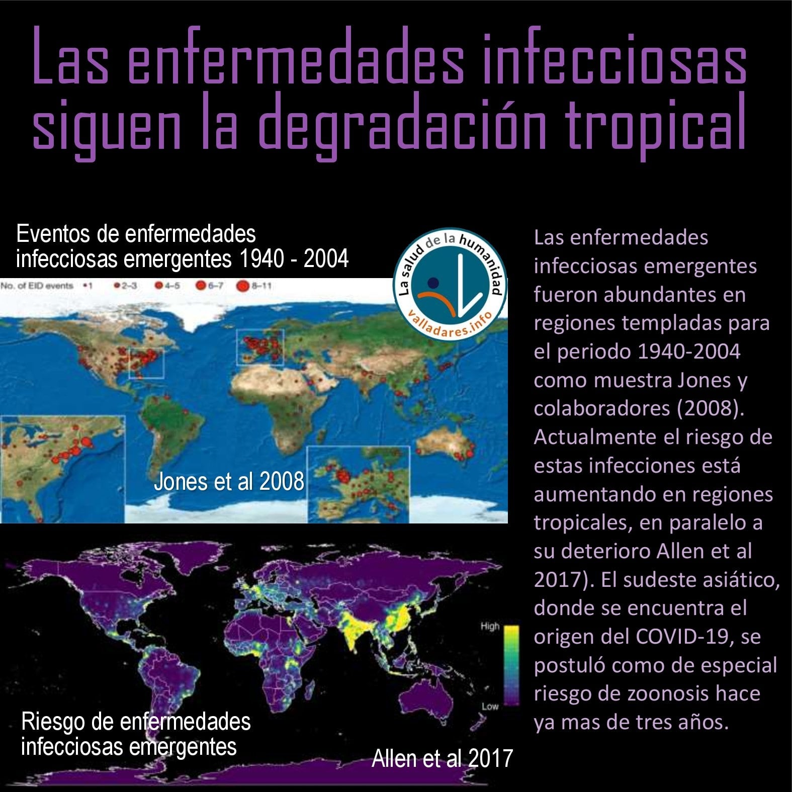 Las enfermedades infecciosas siguen la degradación tropical