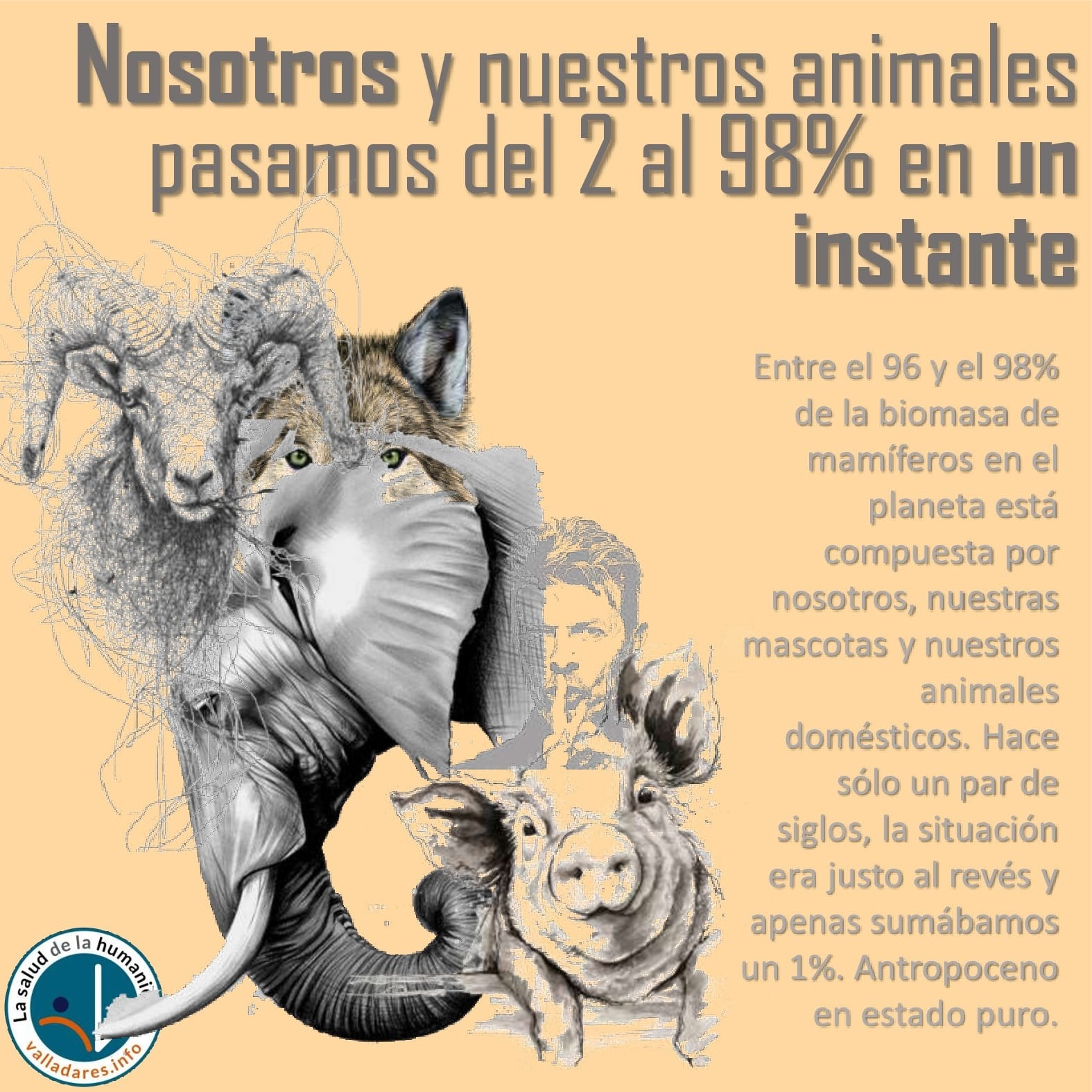 Nosotros y nuestros animales pasamos del 2 al 98% en un instante