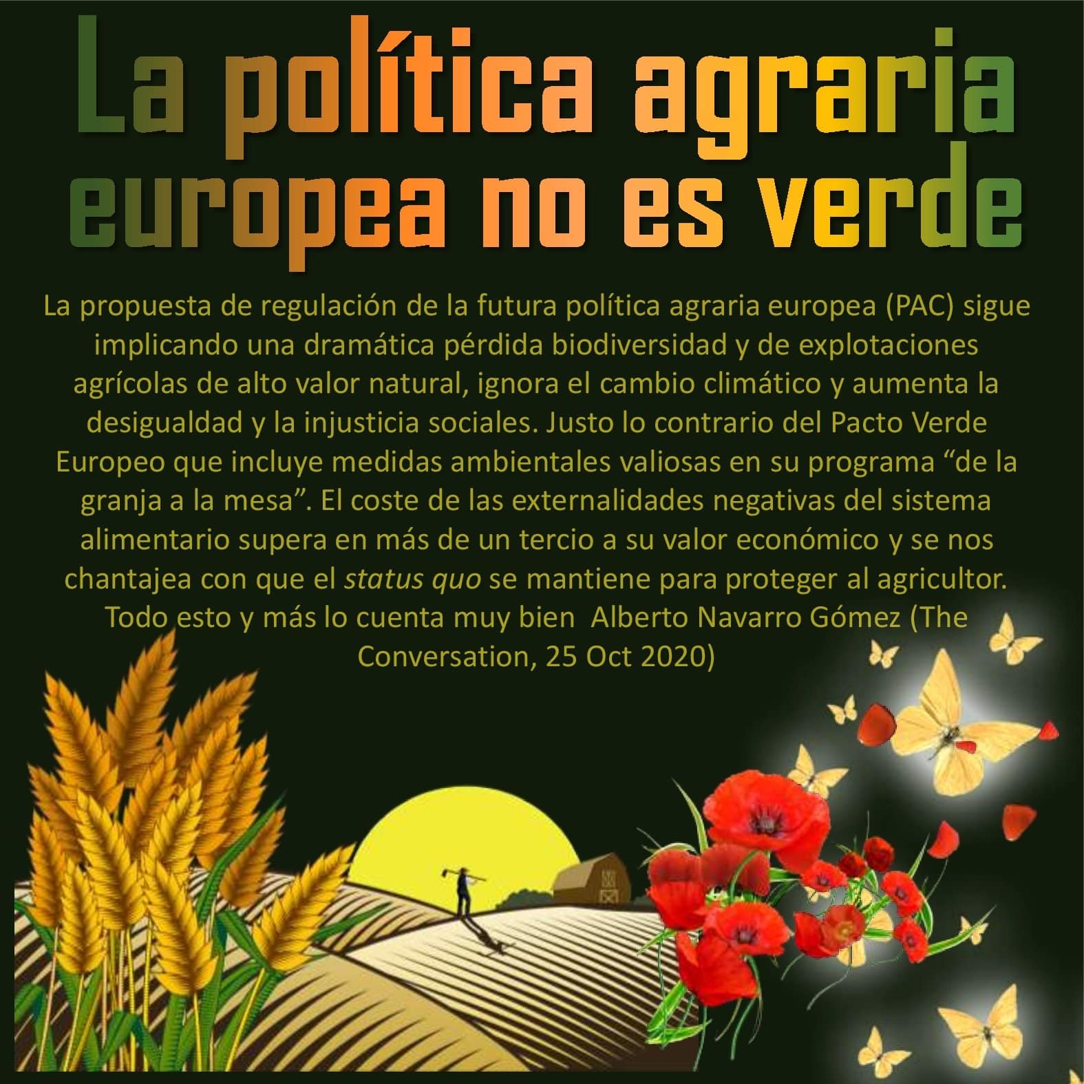 La política agraria europea no es verde