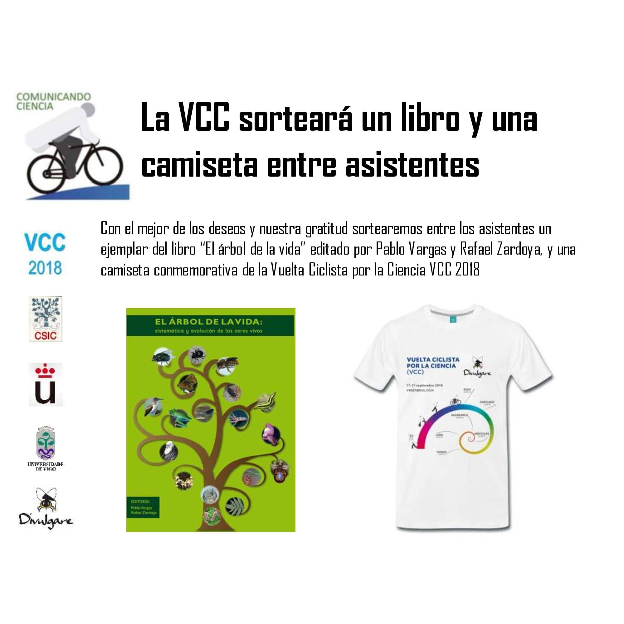 La VCC sorteará un libro y una camiseta entre asistentes