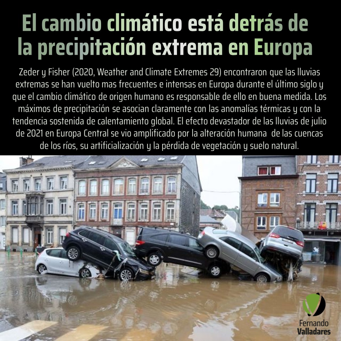 El cambio climático está detrás de la precipitación extrema en Europa
